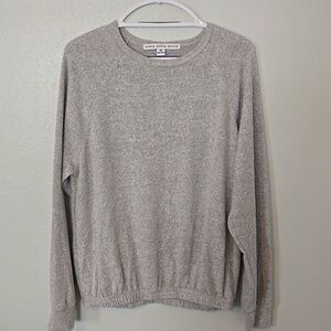 Hyfve | Soft Gray Elastic Hem Sweater Size Medium